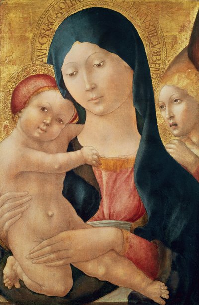 Vierge et Enfant avec un Ange, c.1468-70 - Liberale da Verona